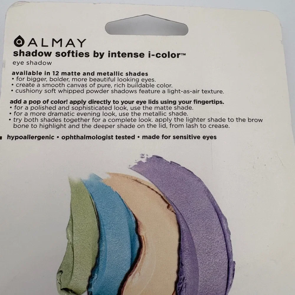 Almay Shadow Softies Intense i-Color Eye Shadow Duo Seafoam‎ Smoke NIP